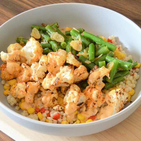 Blackened Cauliflower dinner with Green Chef