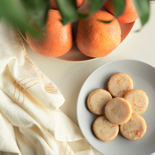 Pink Grapefruit Vegan Shortbread Cookies